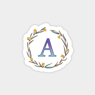 Monogram, letter A Sticker